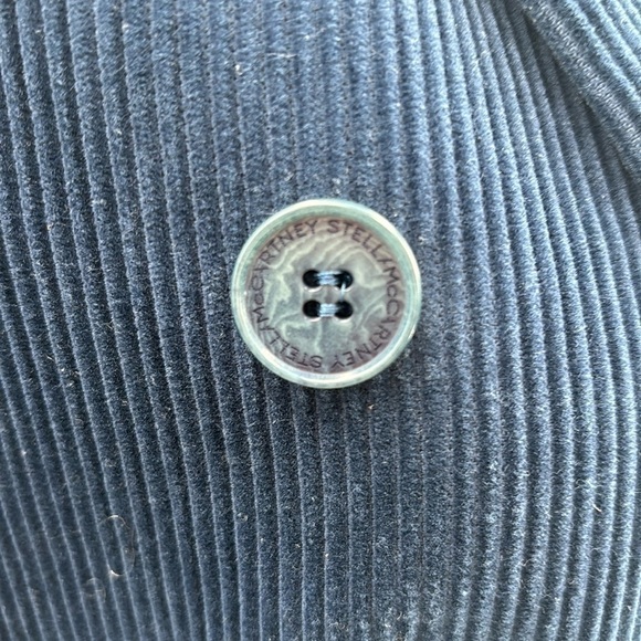 Stella Mccartney Double-breasted Cotton-corduroy Blazer Blue 38/ size US small - Picture 5 of 14